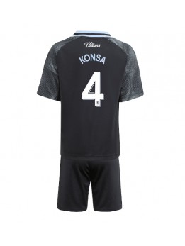 Aston Villa Ezri Konsa #4 Auswärts Trikotsatz für Kinder 2025-26 Kurzarm (+ Kurze Hosen)